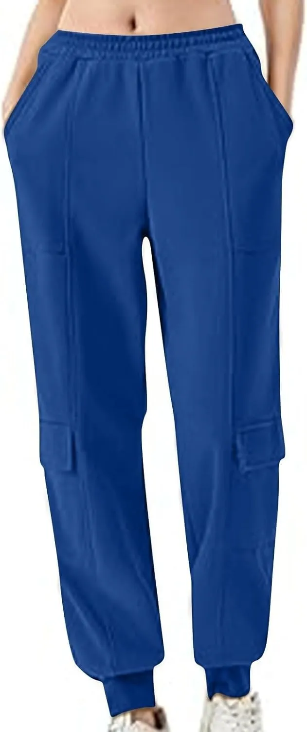 2024 Cinch Bottom Sweatpants Women's Casual High Waisted Joggers Workout Active Baggy Lounge Trousers with Pockets