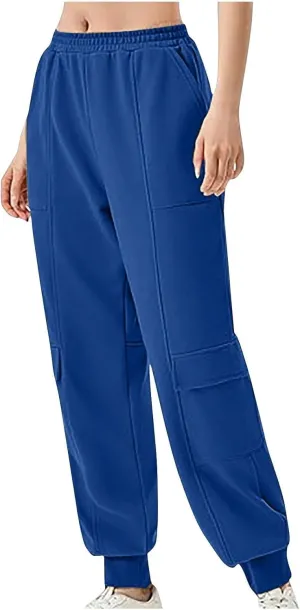 2024 Cinch Bottom Sweatpants Women's Casual High Waisted Joggers Workout Active Baggy Lounge Trousers with Pockets