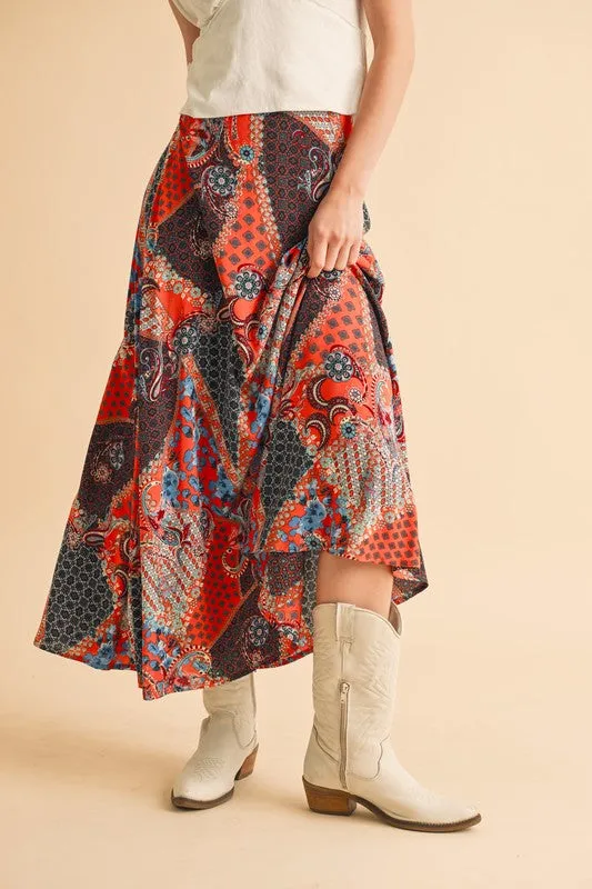 Aemi   Co Printed Maxi Skirt