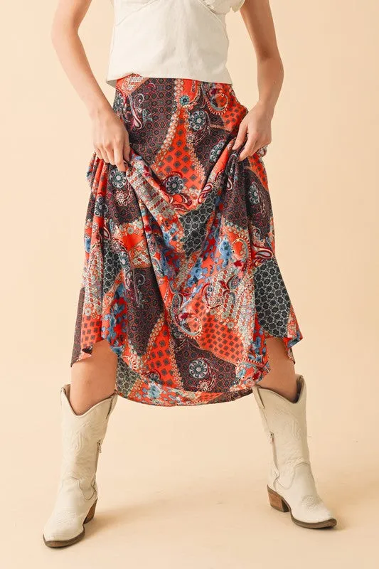 Aemi   Co Printed Maxi Skirt