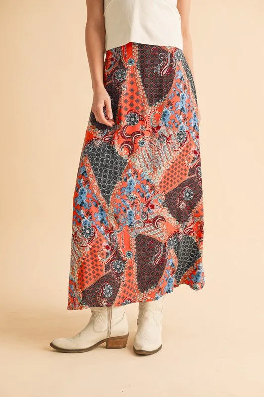 Aemi   Co Printed Maxi Skirt
