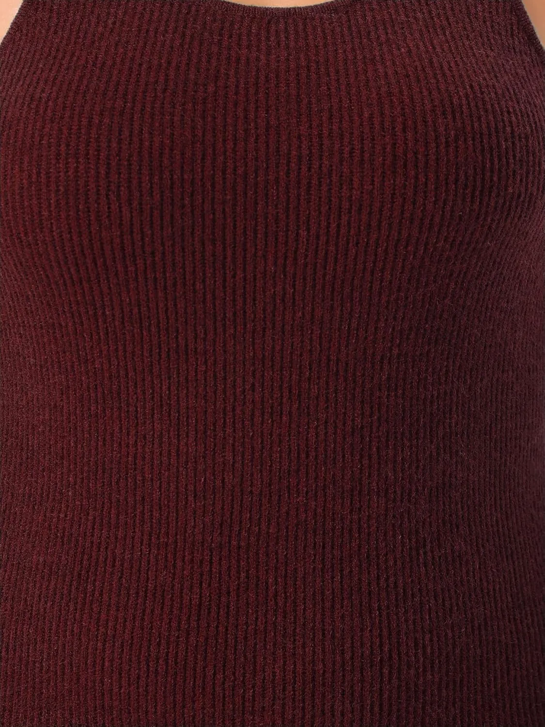 Agnes Orinda Plus Size Sweater Dress for Women Crew Neck Sleeveless Knit Bodycon Midi Sweater Tank Dresses