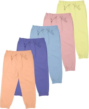 Andrew Scott Kids Cotton Joggers | Boys - Girls Toddler French Terry Sweatpants | Multi Packs & Colors