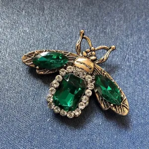 Bakir Rhinestone Brooch Pin