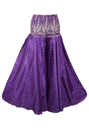 Boho Chic Handmade Wide-Leg Pants in Eminence Purple – Flowy & Comfortable