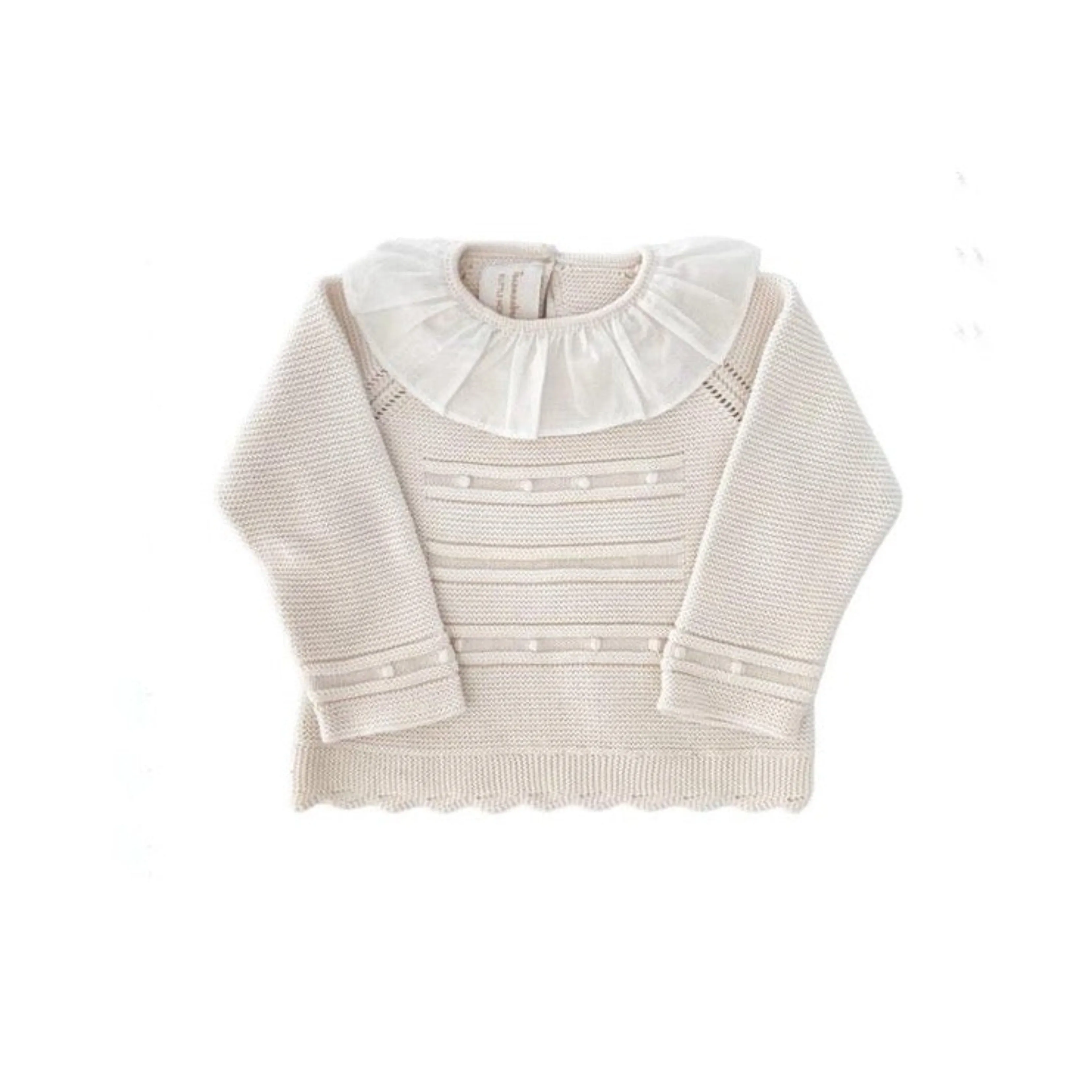 Bombon Knitted Jacket, White Celery