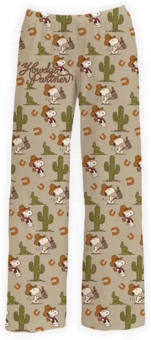 BRIEF INSANITY Soft Pajama Pants with Snoopy Designs for Women & Men, Comfortable Lounge Pj Pants & Comfy Pajama Bottoms