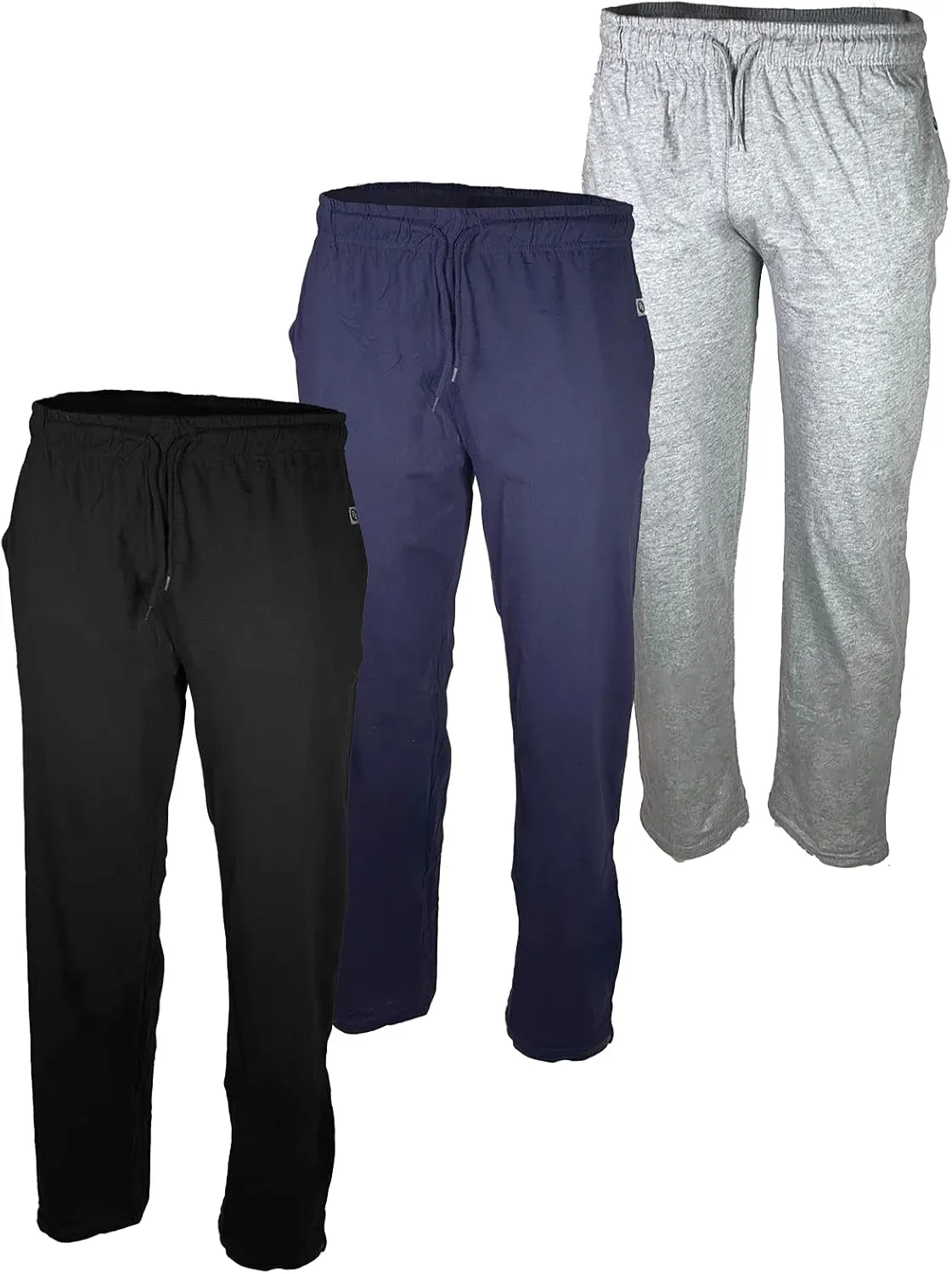 BROOKLYN VERTICAL 3-Pack Mens Sleep & Loungewear Pant|Soft Comfortable Cotton|Drawstring Pull|Pockets|Many Colors|Small-3XL