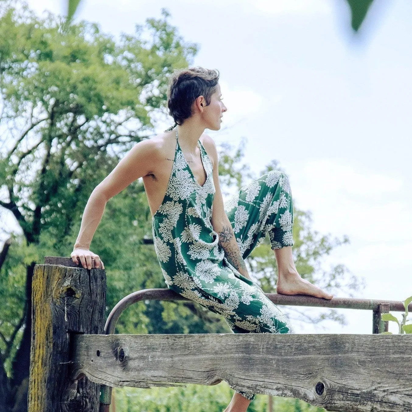Buddha Pants Harem Jumpsuit - Casual Jumpsuits for Women, Comfortable Cotton Jumpsuit with Pockets  Boho Relaxed Summer Wear