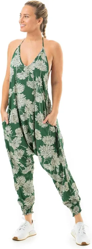 Buddha Pants Harem Jumpsuit - Casual Jumpsuits for Women, Comfortable Cotton Jumpsuit with Pockets  Boho Relaxed Summer Wear