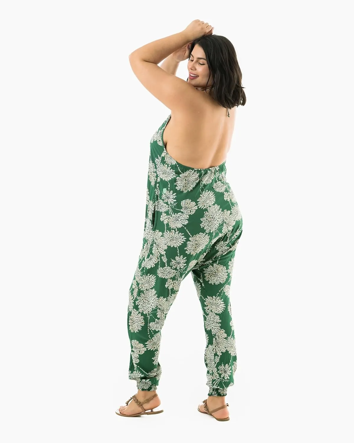 Buddha Pants Harem Jumpsuit - Casual Jumpsuits for Women, Comfortable Cotton Jumpsuit with Pockets  Boho Relaxed Summer Wear