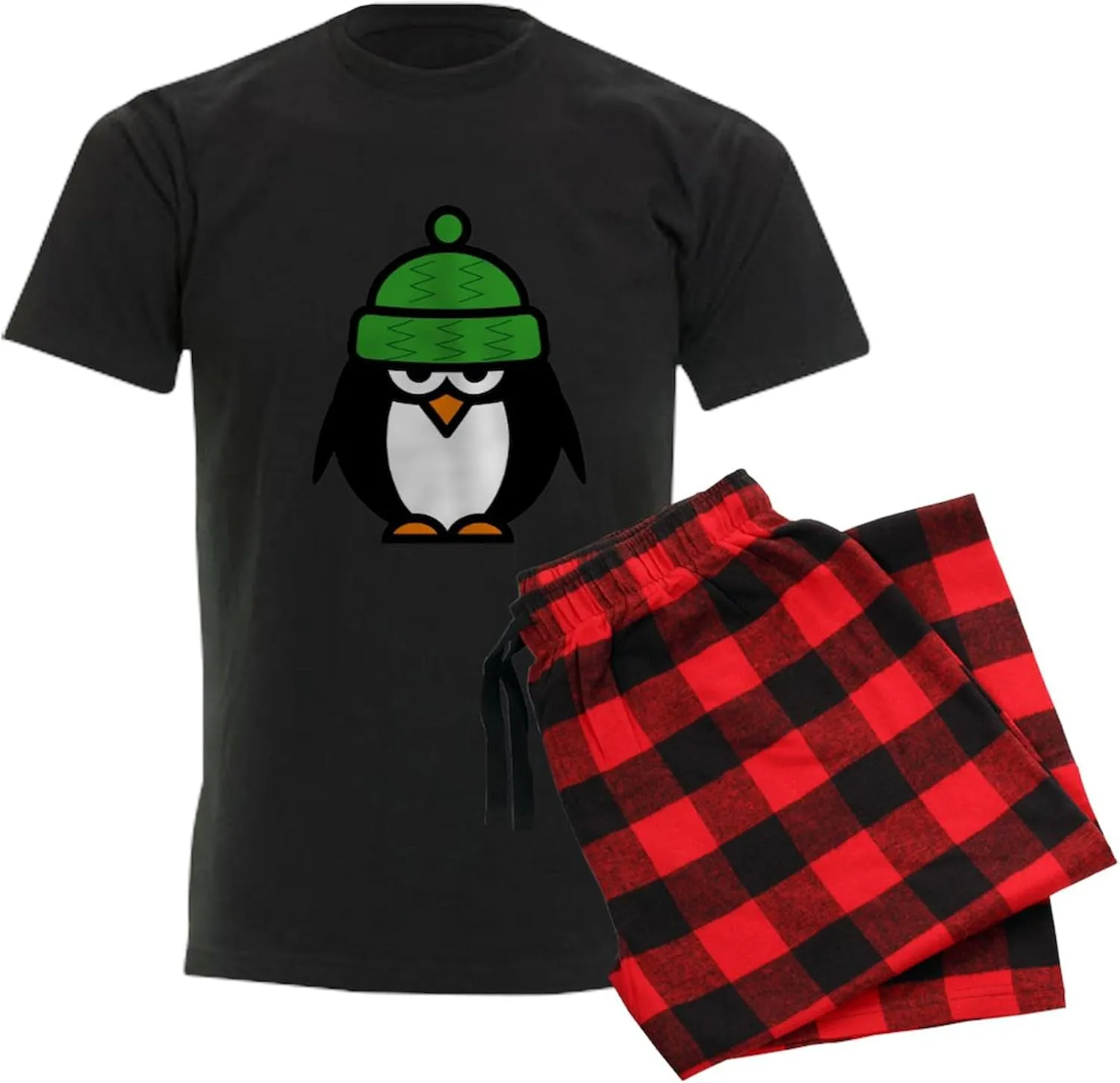 CafePress Funny penguin cartoon Pajamas Novelty Men's Pajama Set, Comfortable PJ Sleepwear