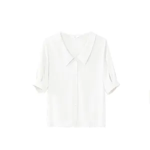Chiffon Shirt for Women Summer Loose Collar Formal Wear White Shirt  SK08210503