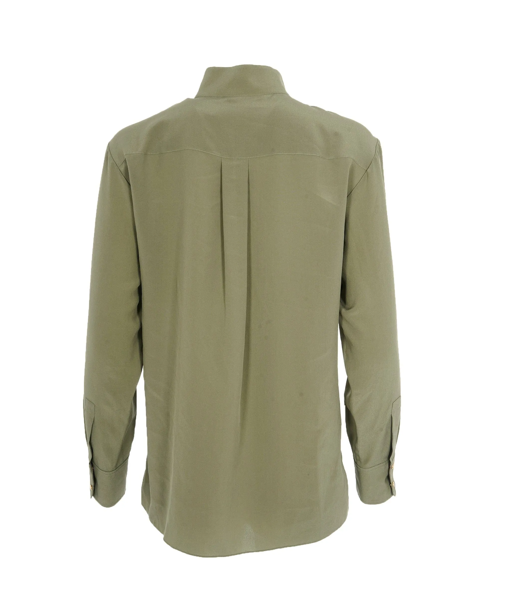 Chloe Khaki Green Chiffon Formal Shirt Size 40  ALL0437
