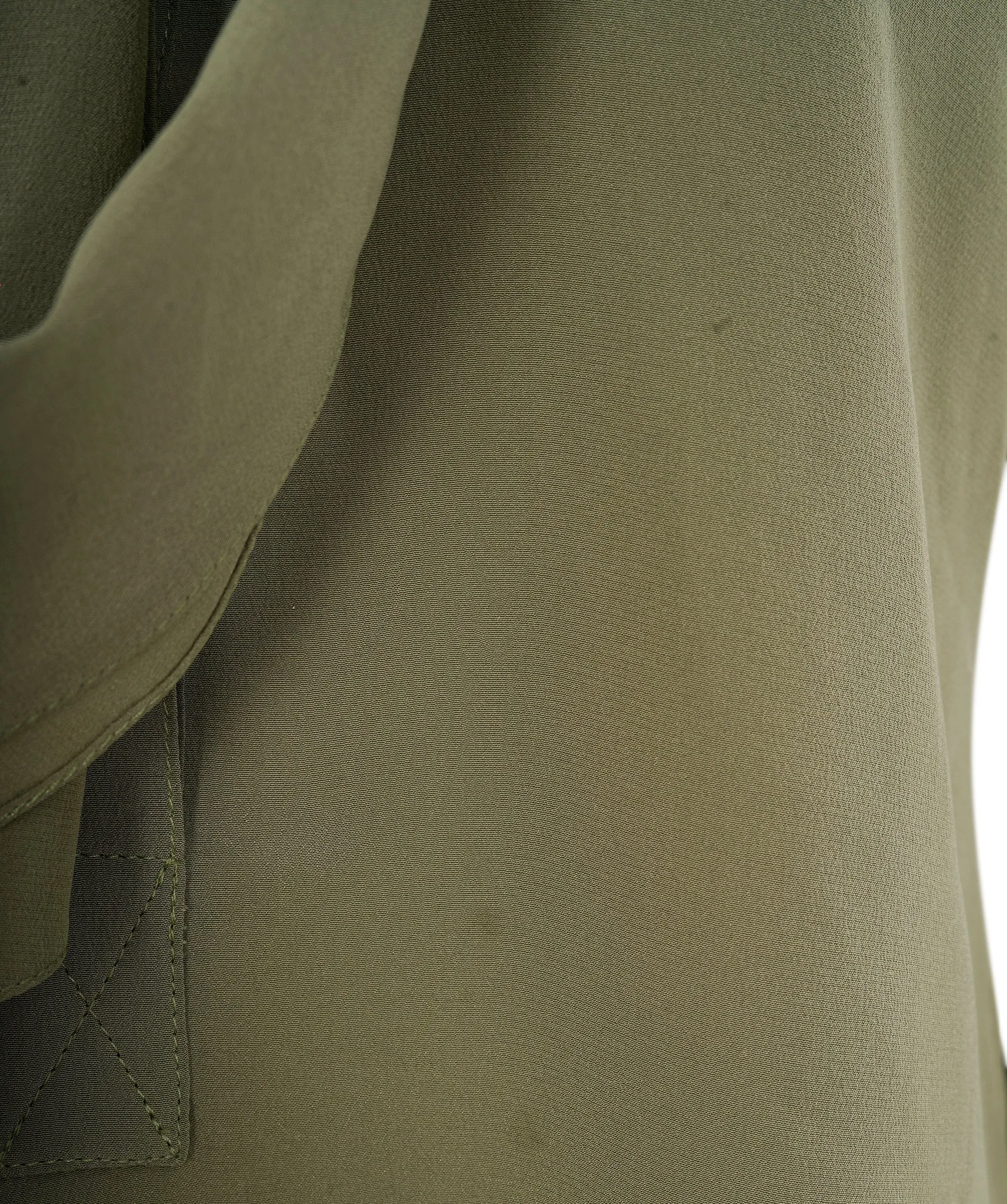 Chloe Khaki Green Chiffon Formal Shirt Size 40  ALL0437