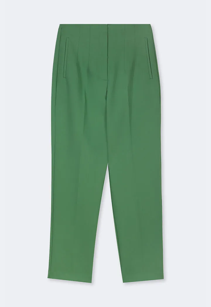 Choice Straight Leg Basic Trousers Green
