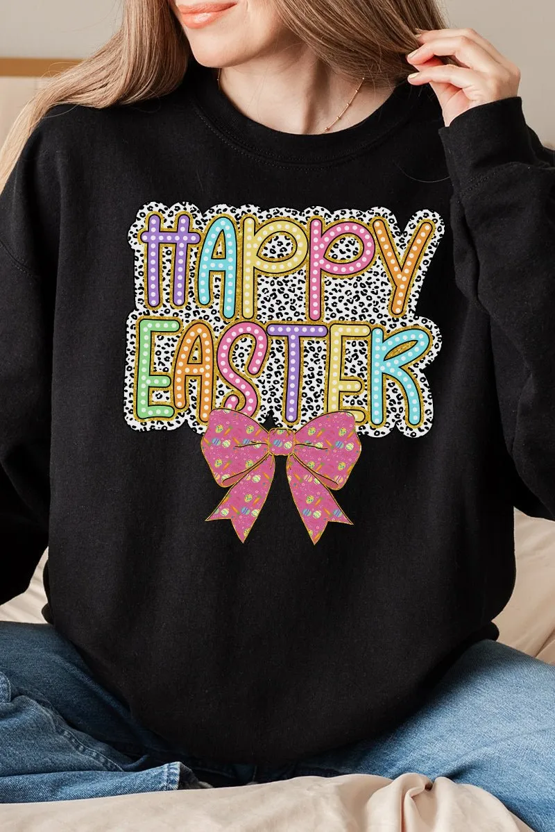 Colorful Happy Easter Bow Unisex NuBlend Crew Sweatshirt