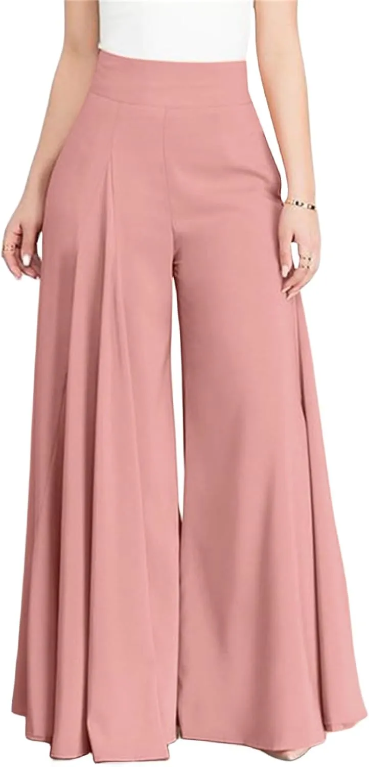 Comfy Wide Leg Yoga Pant for Women Casual Bbaggy Cargo Pants Solid Color High Waist Trousers Flowy Sports Sweatpants