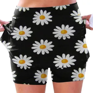 cooki Skorts for Women Casual Summer Lightweight Athletic Golf Mini Skirt Floral Print High Waisted Workout Yoga Skort