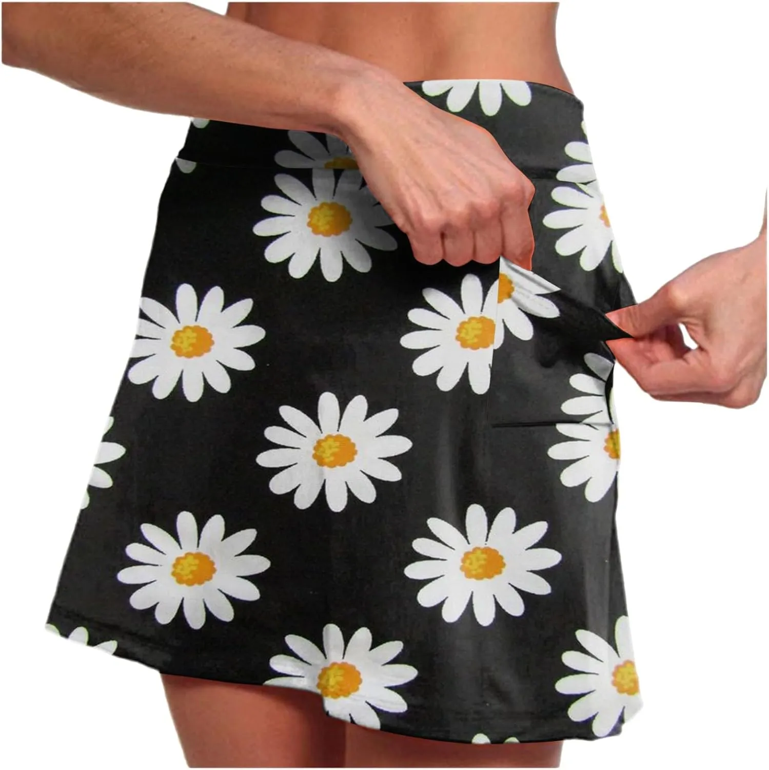 cooki Skorts for Women Casual Summer Lightweight Athletic Golf Mini Skirt Floral Print High Waisted Workout Yoga Skort