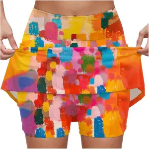 cooki Skorts for Women with Pockets High Waist Tummy Control Women's Lightweight Yoga Skirts Summer Casual Workout Shorts