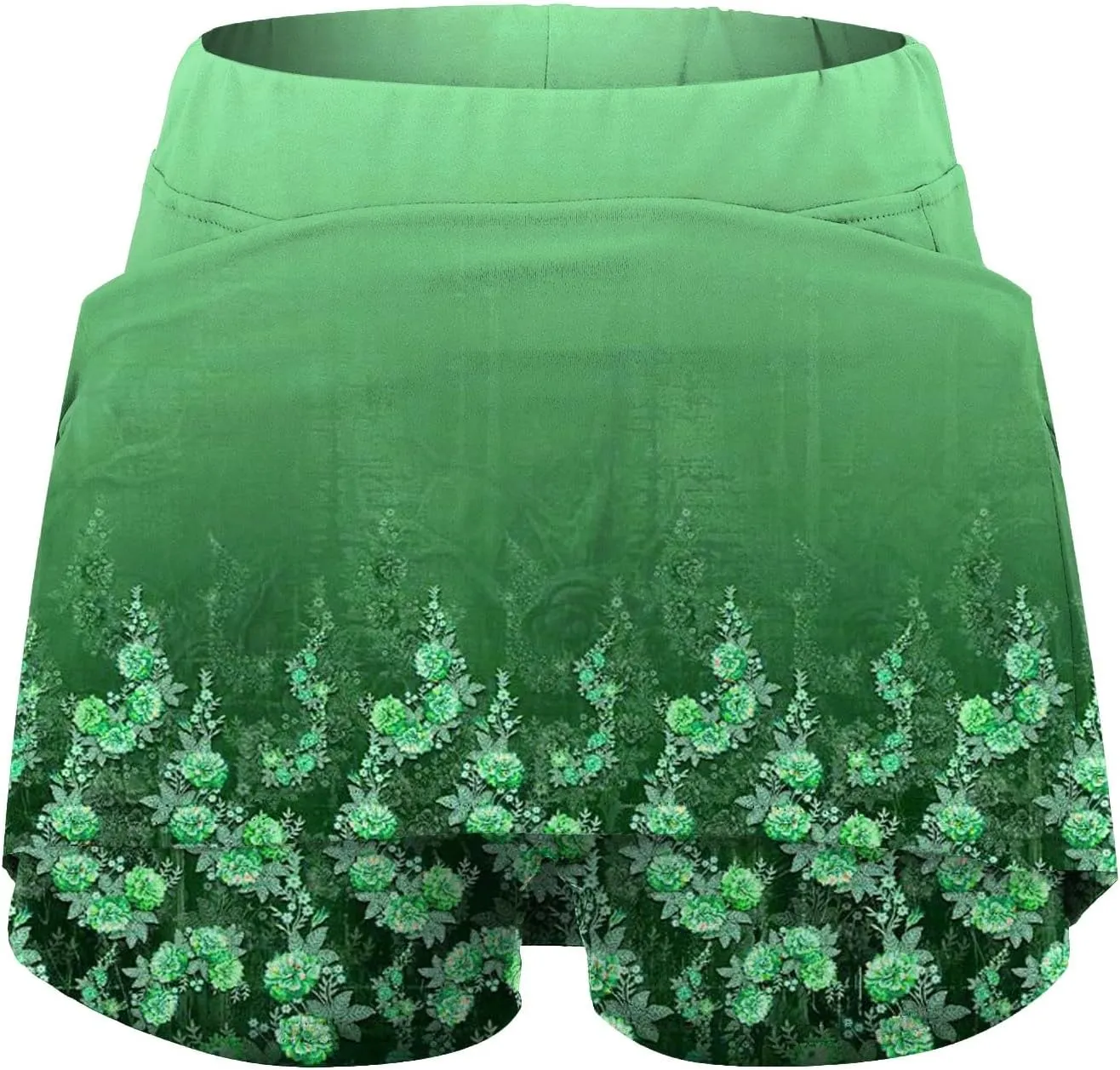 cooki Women's Tennis Skirts with Pockets Shorts High Waisted Floral Print Workout Golf Skorts Summer Casual Yoga Mini Skirt