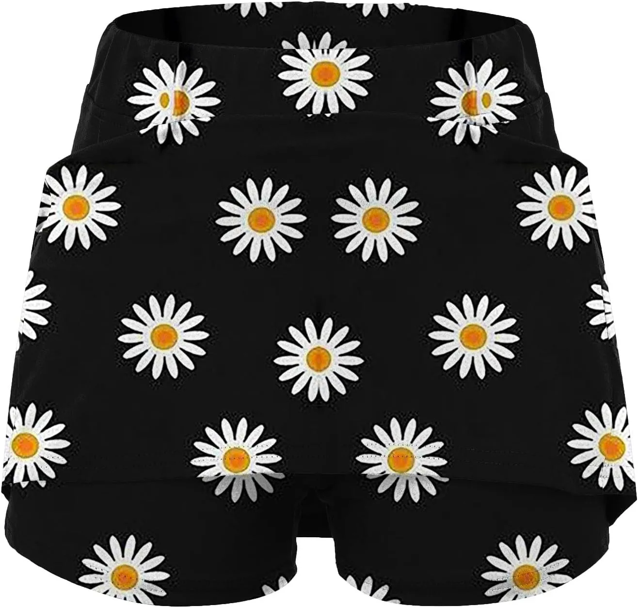 cooki Women's Tennis Skirts with Shorts High Waisted Floral Print Workout Golf Skorts Summer Casual Yoga Mini Skirt