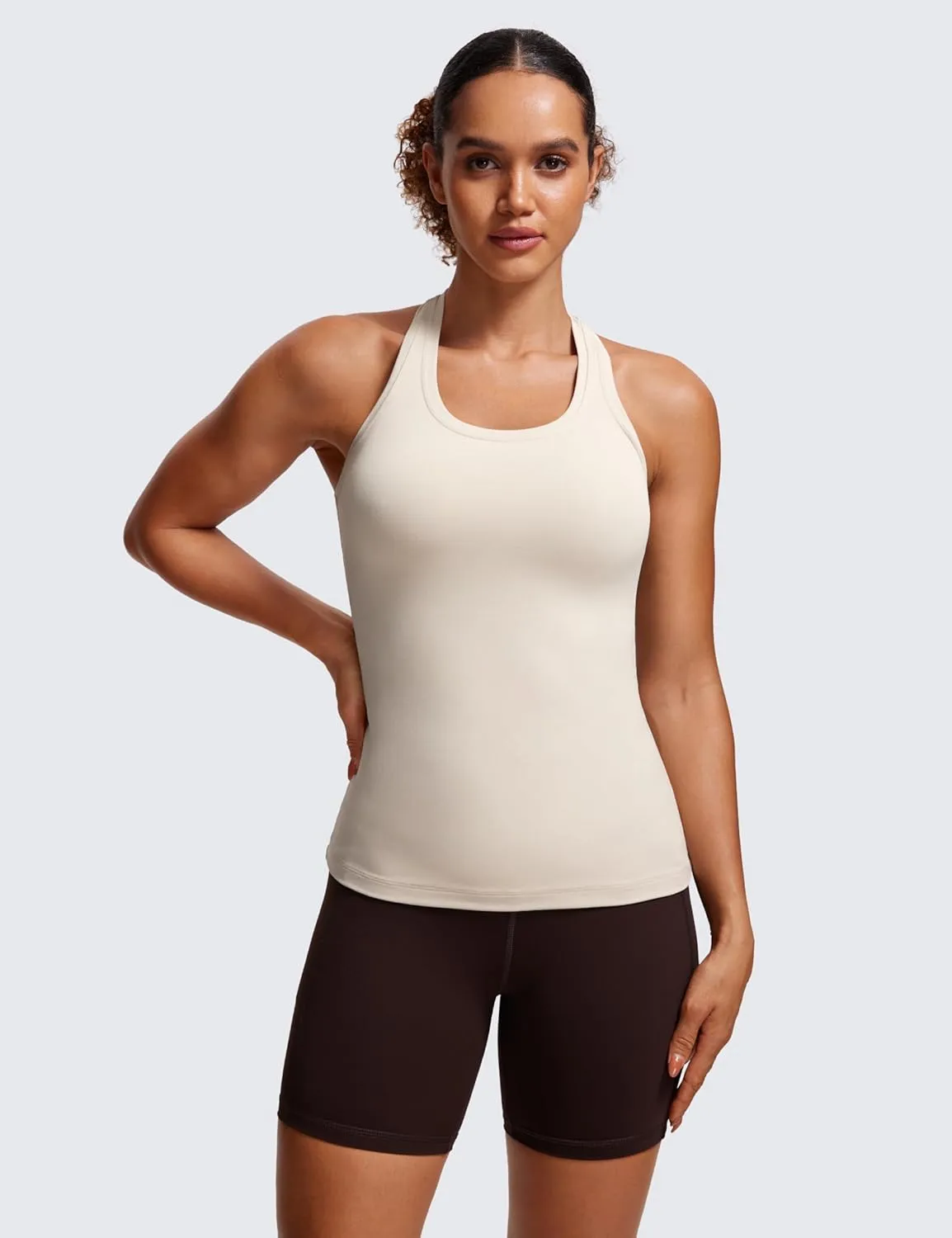 CRZ YOGA Women's Butterluxe Yoga Workout Tank Tops Racerback Sleeveless Camisole Athletic Gym Shirts