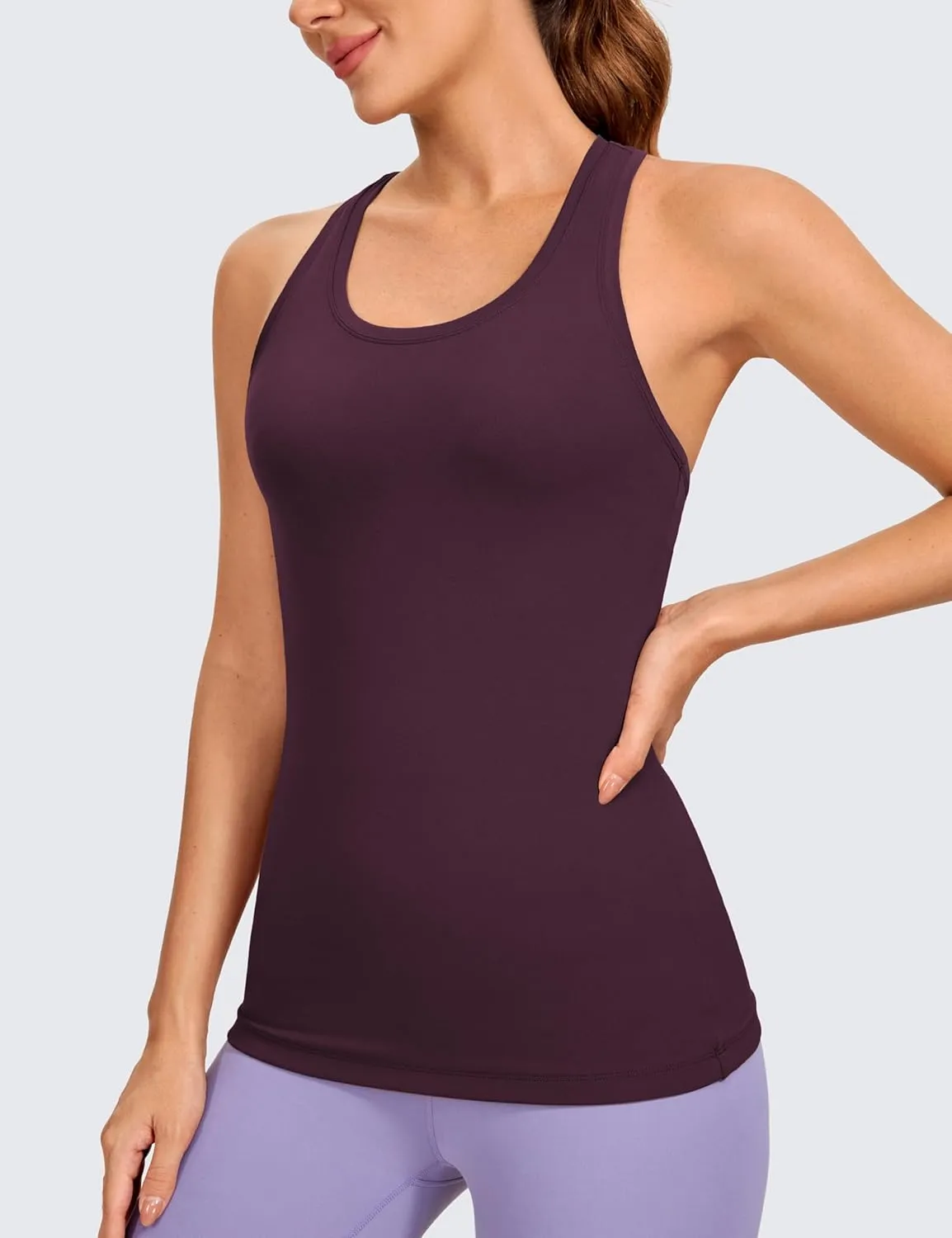 CRZ YOGA Women's Butterluxe Yoga Workout Tank Tops Racerback Sleeveless Camisole Athletic Gym Shirts