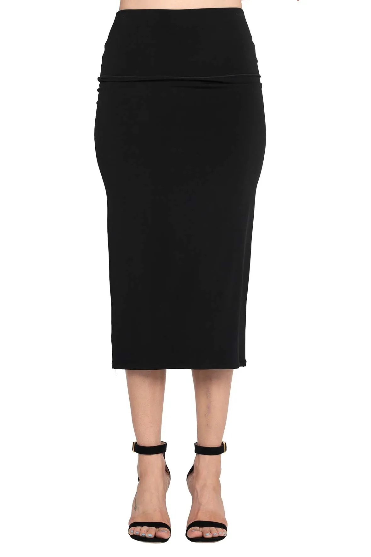 DBL Waist Tight Calf Skirt