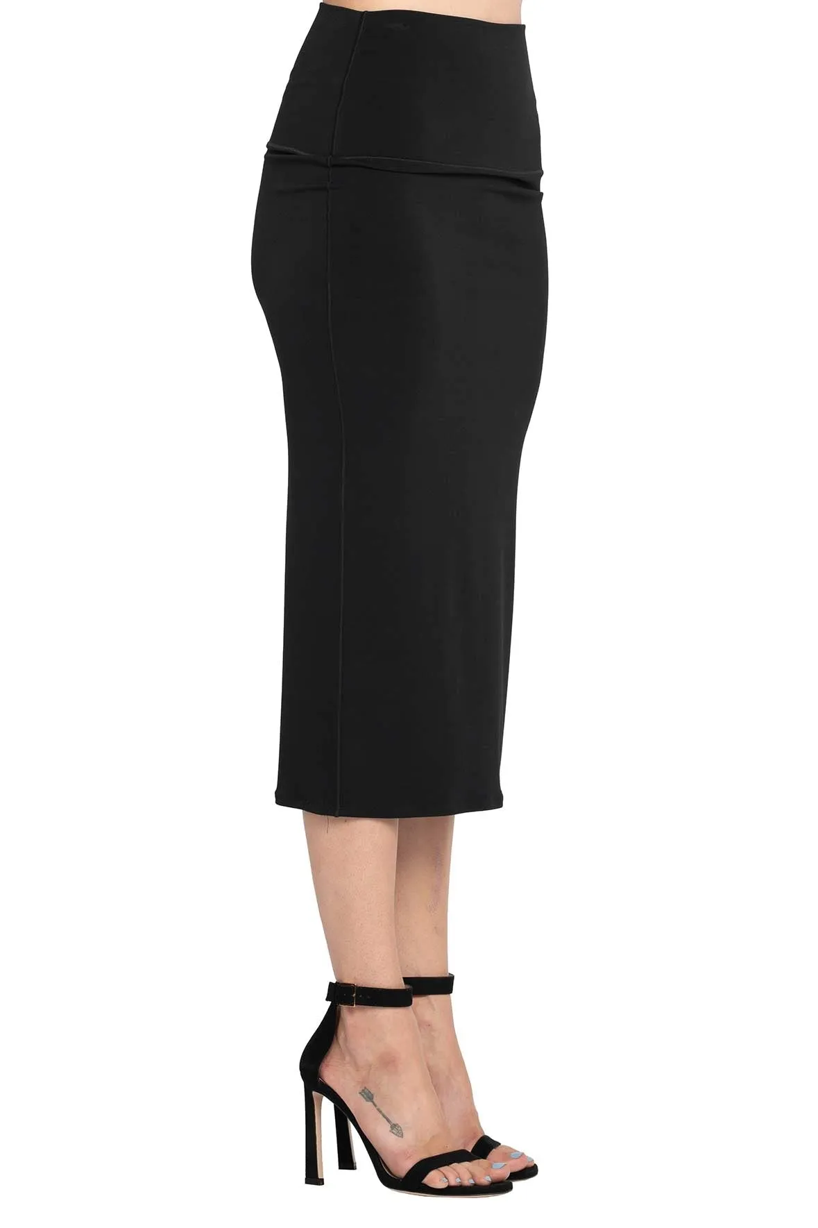 DBL Waist Tight Calf Skirt