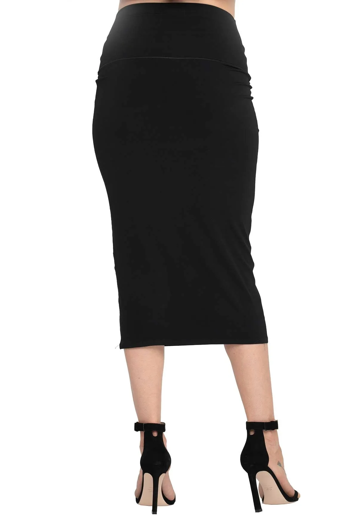 DBL Waist Tight Calf Skirt