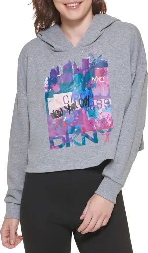 DKNY Women's Graffiti Hoodie Comfy Sportswear Sweatshirt