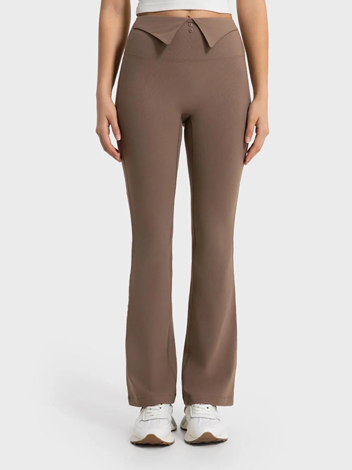 Excellent Wide Waistband Sports Bootcut Leggings