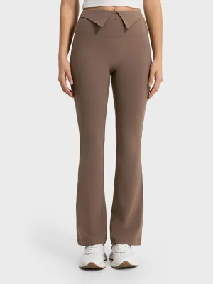 Excellent Wide Waistband Sports Bootcut Leggings