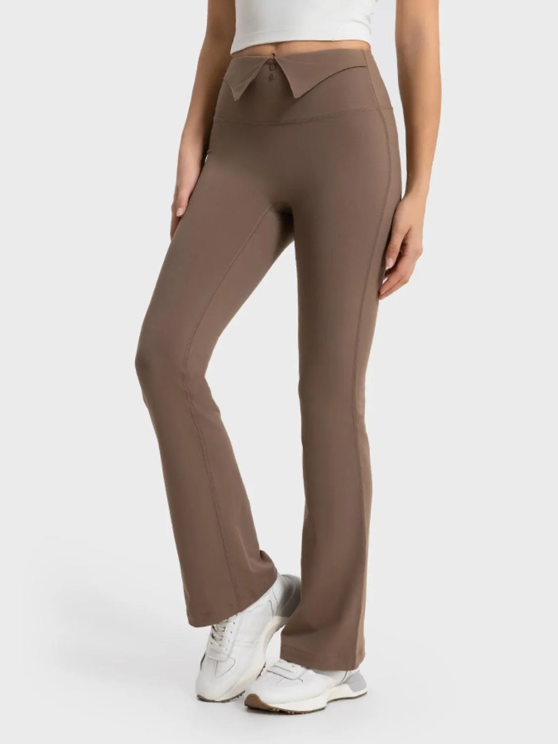 Excellent Wide Waistband Sports Bootcut Leggings