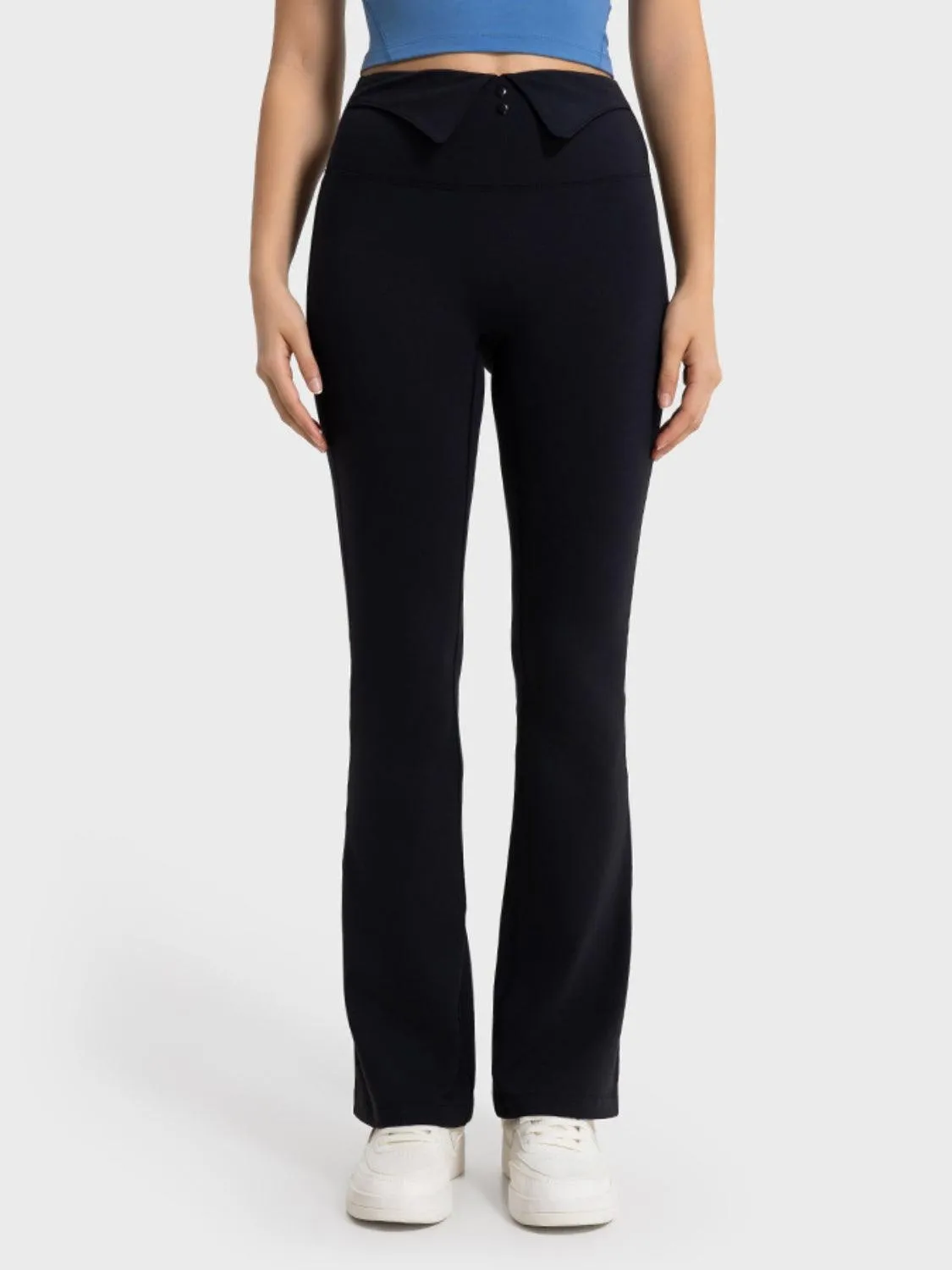 Excellent Wide Waistband Sports Bootcut Leggings