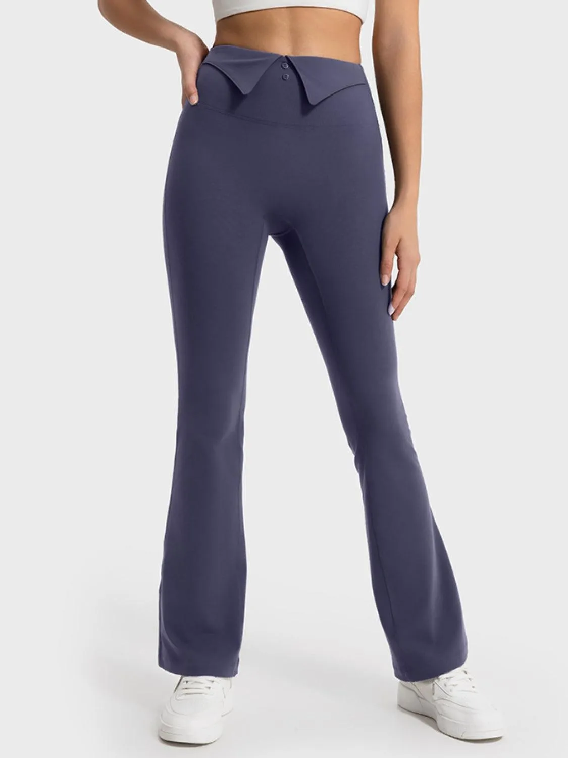 Excellent Wide Waistband Sports Bootcut Leggings