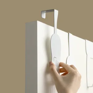 FaSoLa Over-the-Door Hook Cat Design - White X3