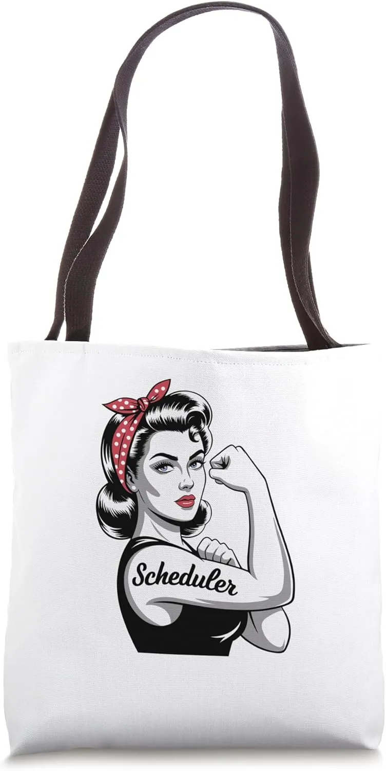Female Scheduler Rosie Riveter Calendar Pro Woman Tote Bag