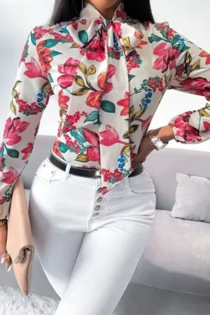 FLORAL SATIN SHIRT