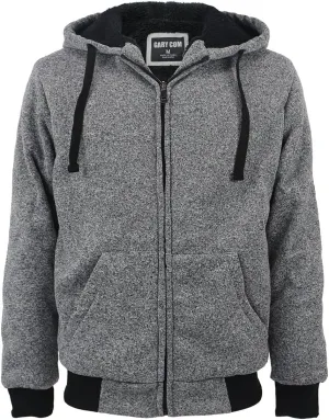 Gary Com Heavyweight Sherpa Hoodies for Men, Thick Fleece Lined Full Zip Up Winter Warm Sweatshirts Work Jackets