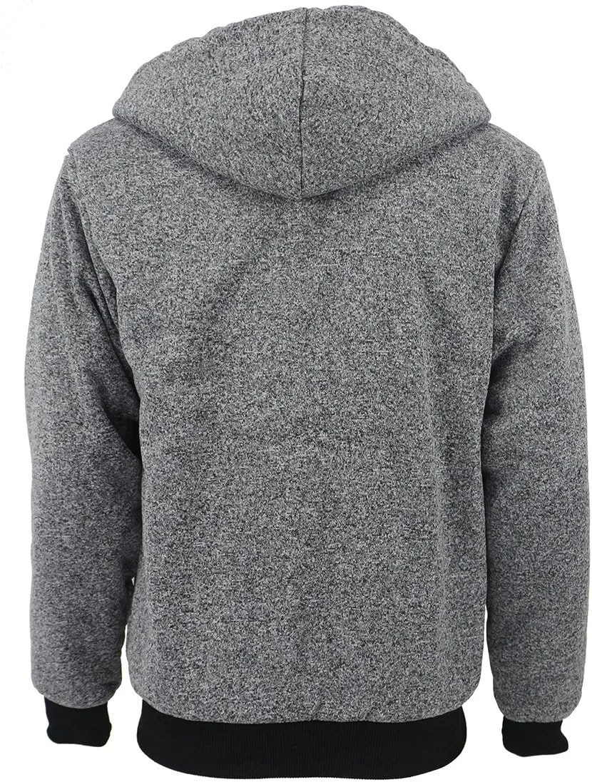 Gary Com Heavyweight Sherpa Hoodies for Men, Thick Fleece Lined Full Zip Up Winter Warm Sweatshirts Work Jackets
