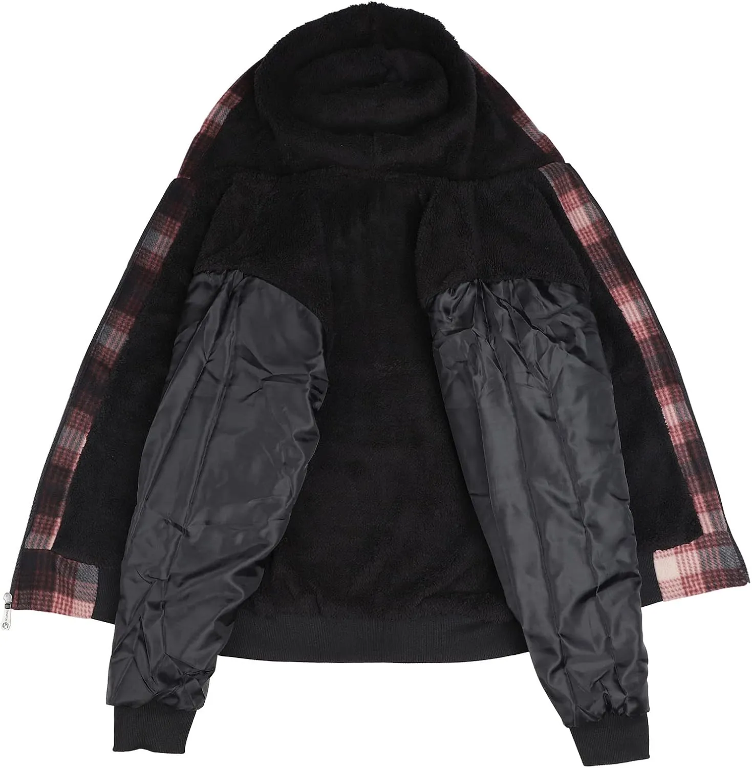 Gary Com Heavyweight Sherpa Hoodies for Men, Thick Fleece Lined Full Zip Up Winter Warm Sweatshirts Work Jackets
