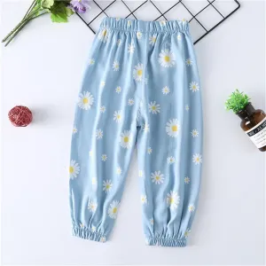 Girls Daisy Elastic Waist Pants