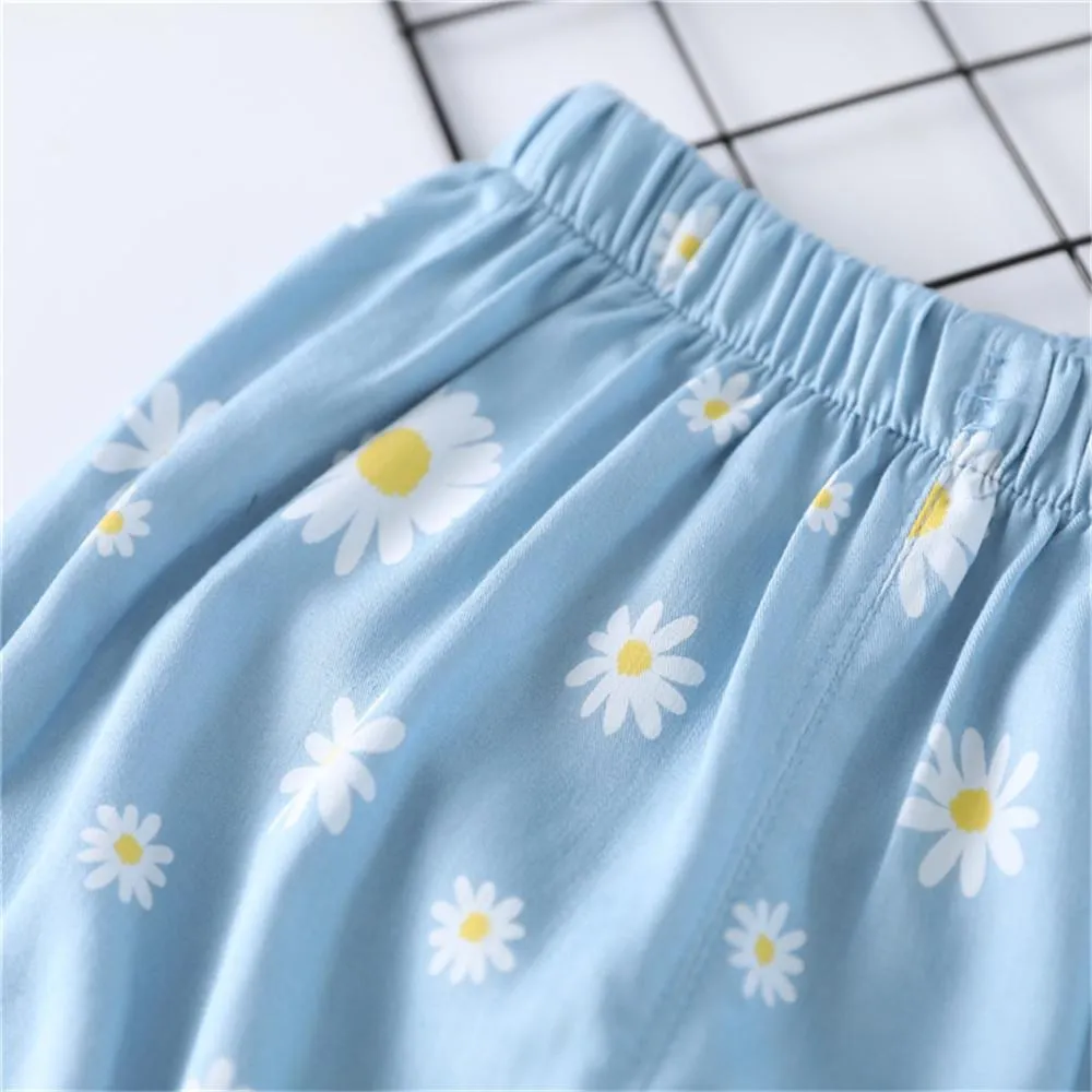 Girls Daisy Elastic Waist Pants