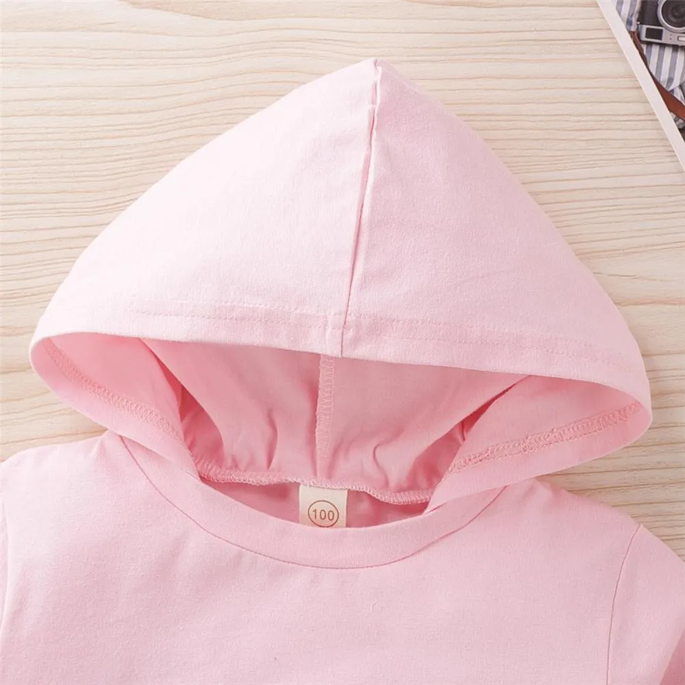 Girls Long Sleeve Tie Dye Splicing Hooded Top & Pants Wholesale Girls