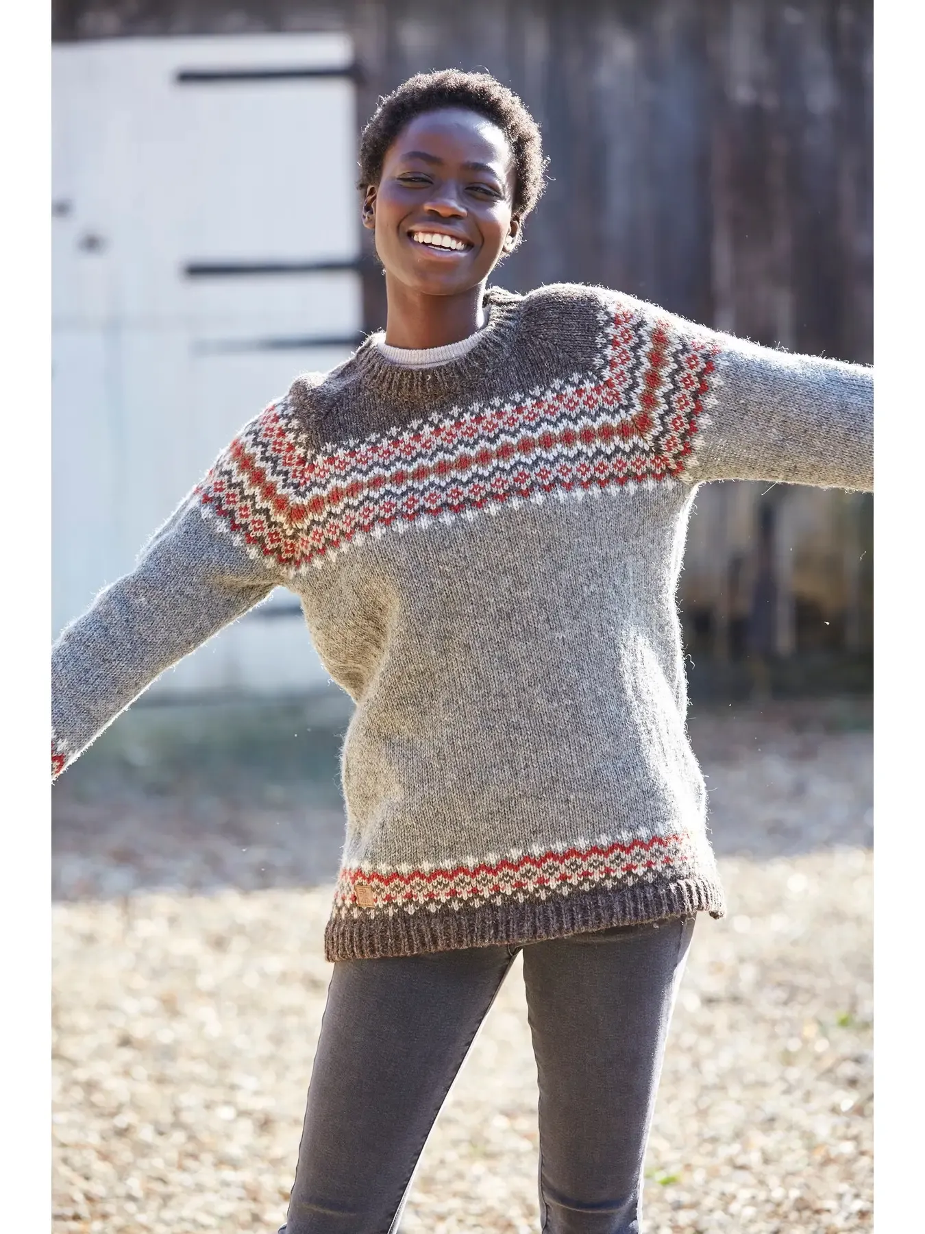 Grey Elgin Handmade Wool Sweater