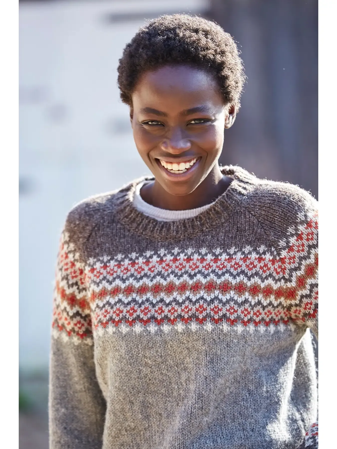 Grey Elgin Handmade Wool Sweater