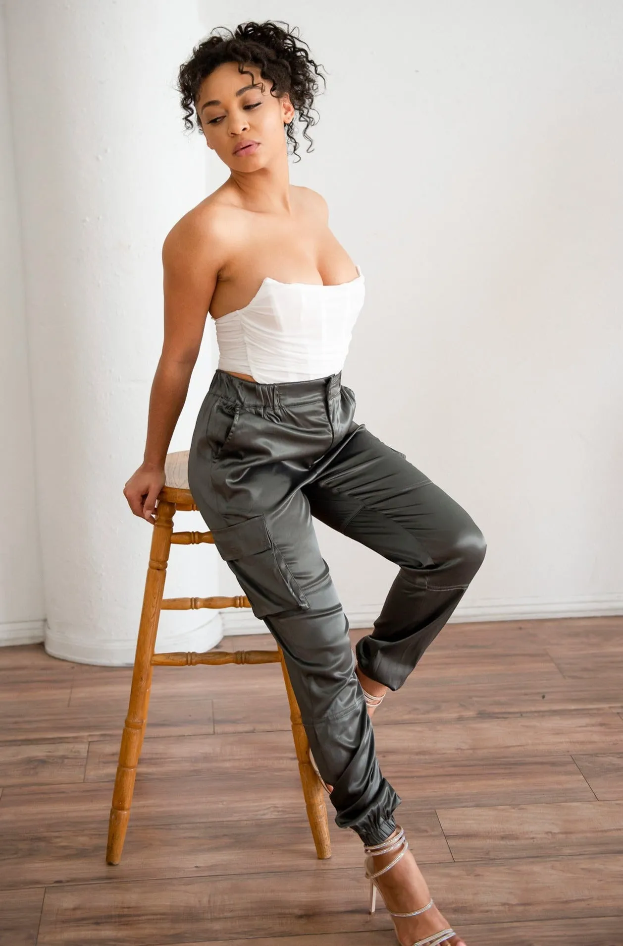 Harley Satin Joggers (Charcoal)